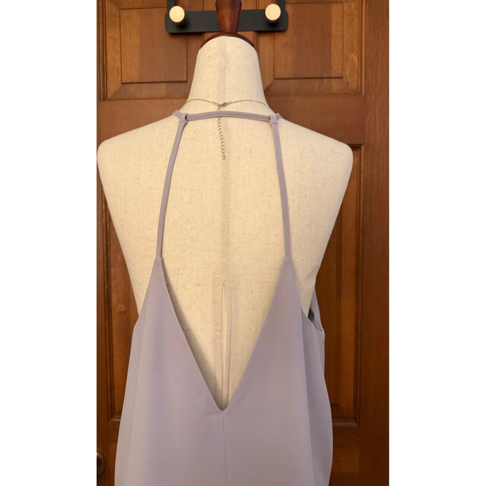 Tobi Strappy Back Shift Slip Dress Womens M Lavender Sleeveless Sexy Mini